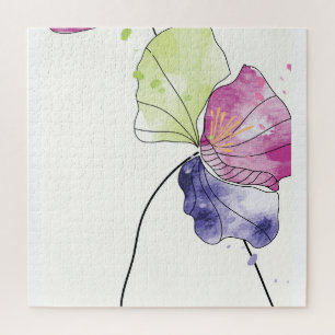 Line art with vibrant colour jigsaw puzzle