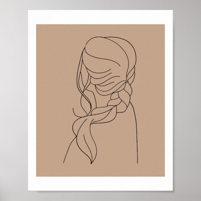 LINE ART WOMAN  POSTER (Front)