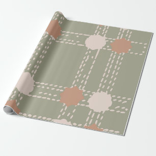 Line & Circle Pattern Wrapping Paper