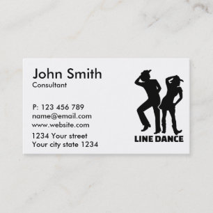 Line dance business card