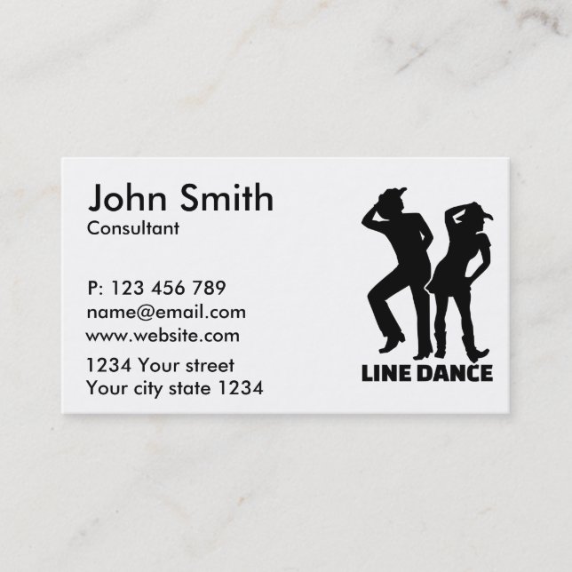 Line dance business card (Front)