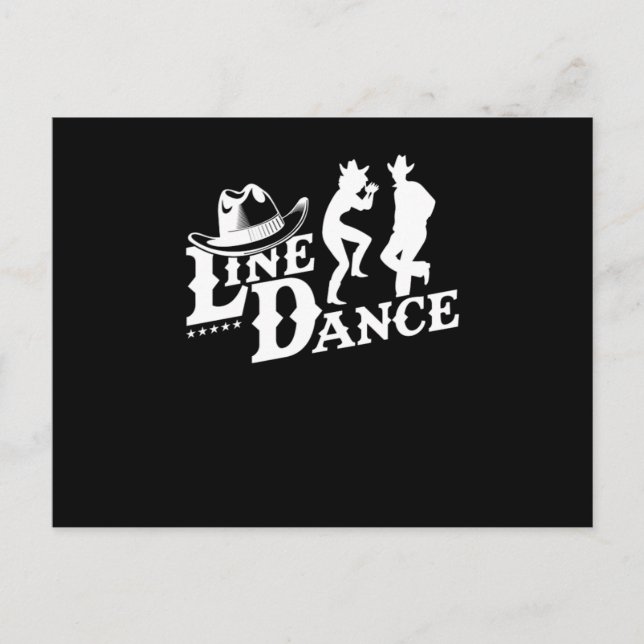 Line Dance Country Line Dancing Boots Music Gift Postcard (Front)
