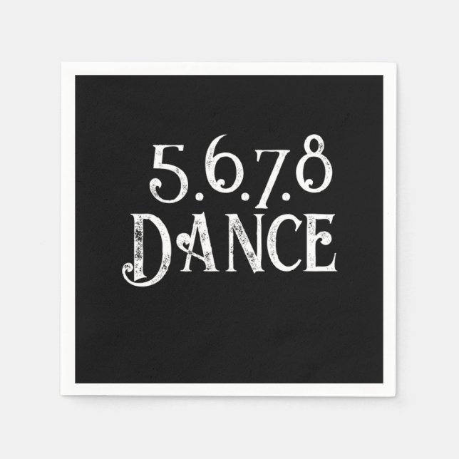 Line Dance Country Music Cowboy Cowgirl Gift Napkin (Front)