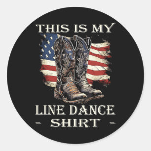 Line Dance Country Music Line Dancing Classic Round Sticker
