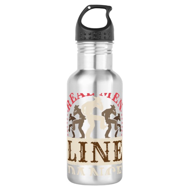 Line Dance Dancing Men 710 Ml Water Bottle (Front)