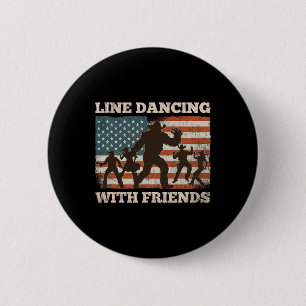 Line Dance Dancing Western Bigfoot Country Music S 6 Cm Round Badge