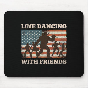 Line Dance Dancing Western Bigfoot Country Music S Mouse Mat