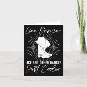 Line Dance For Line Dancers Women's Black Cotton P Card