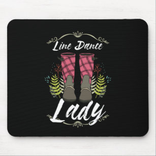 Line Dance Lady Line Dancing Boots Country Gift Mouse Mat