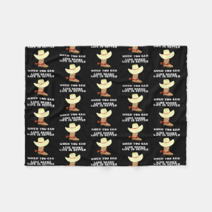 Line Dance Line Dancing Cowboy Hat Country Music Fleece Blanket