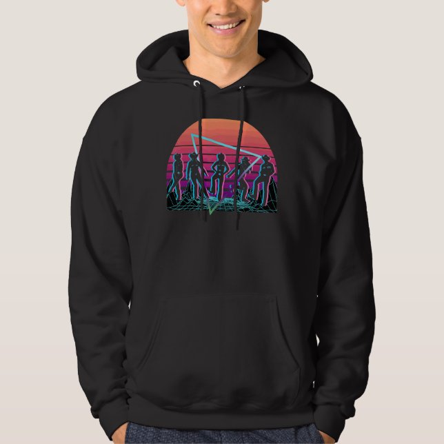 Line Dance Line Dancing Retro Hoodie (Front)
