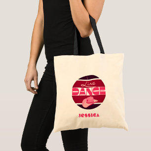 Line dance Love Cowboyhat pink Tote Bag