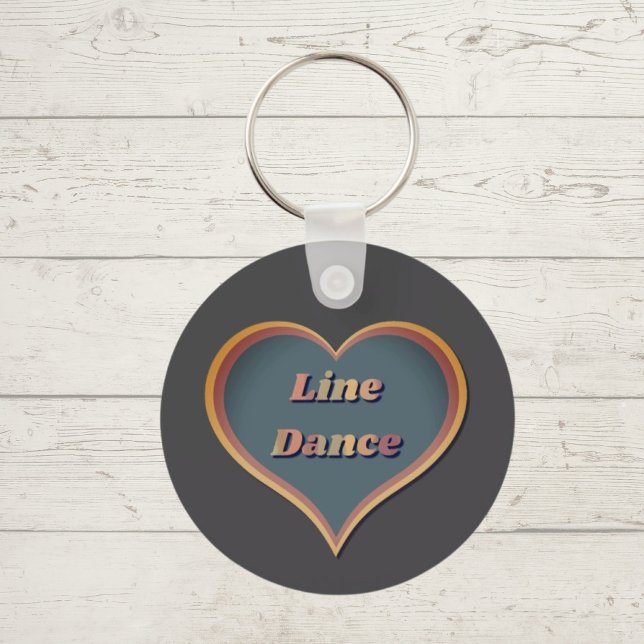 Line dance Love Heart  Key Ring (Creator Uploaded)