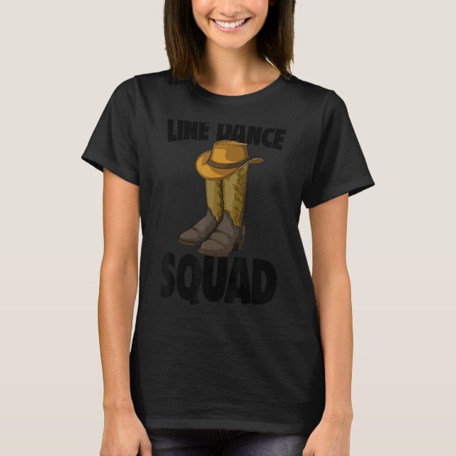Line Dance Squad Shoes   Men Classy Boots T-Shirt (Front)