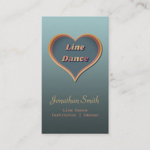 Line dance Studio instructor Business Card