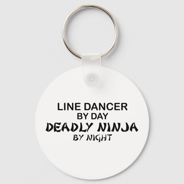 Line Dancer Deadly Ninja by Night Key Ring (Front)