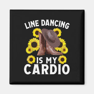 Line Dancing Art For Women Men Country Dancing Rod Magnet