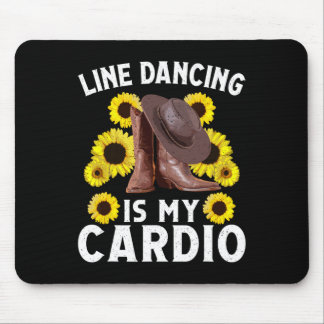 Line Dancing Art For Women Men Country Dancing Rod Mouse Mat