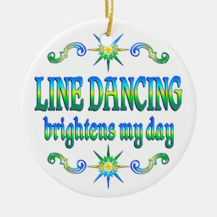 Line Dancing Brightens Ceramic Tree Decoration
