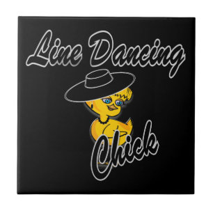 Line Dancing Chick #4 Tile