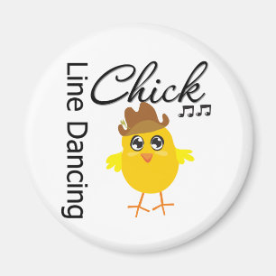 Line Dancing Chick Magnet