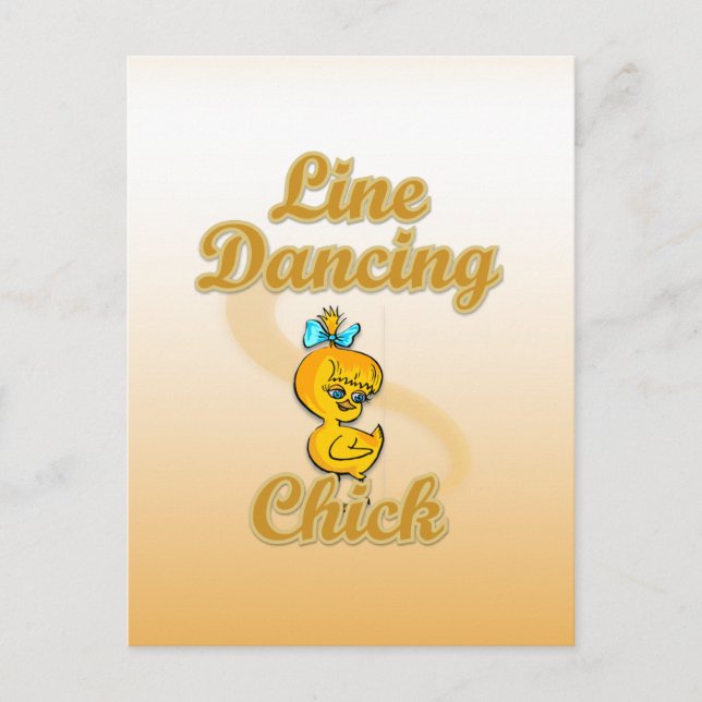 Line Dancing Chick Postcard (Front)