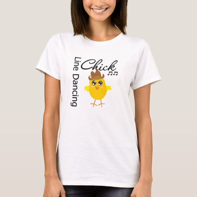 Line Dancing Chick T-Shirt (Front)