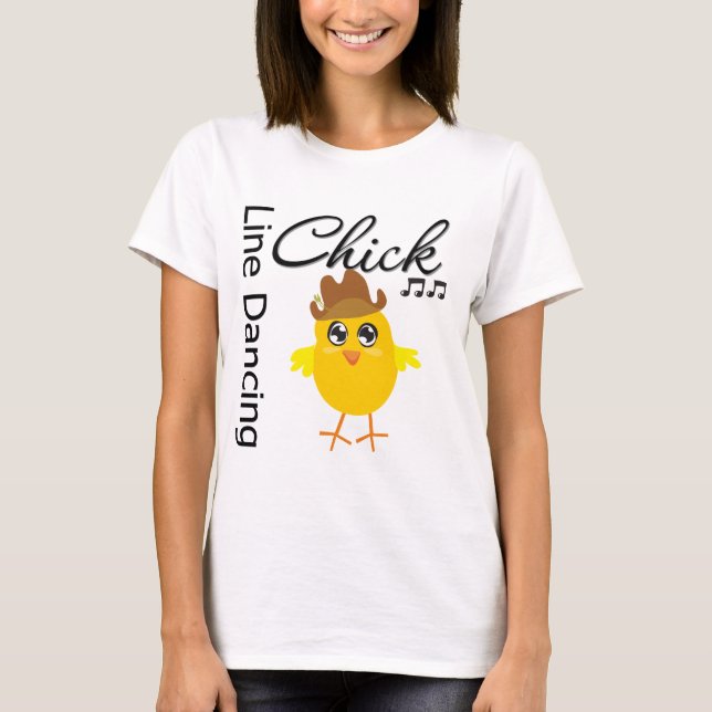 Line Dancing Chick T-Shirt (Front)