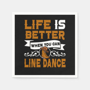 Line Dancing Dance Napkin