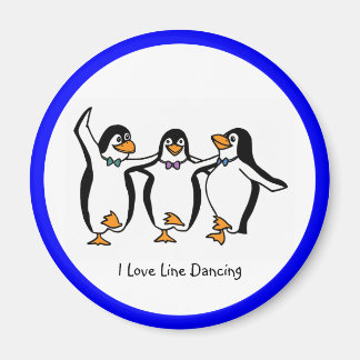 Line Dancing: Dancing penguins Magnet