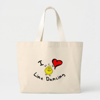 Line Dancing Gift Items - I Heart Line Dancing Large Tote Bag