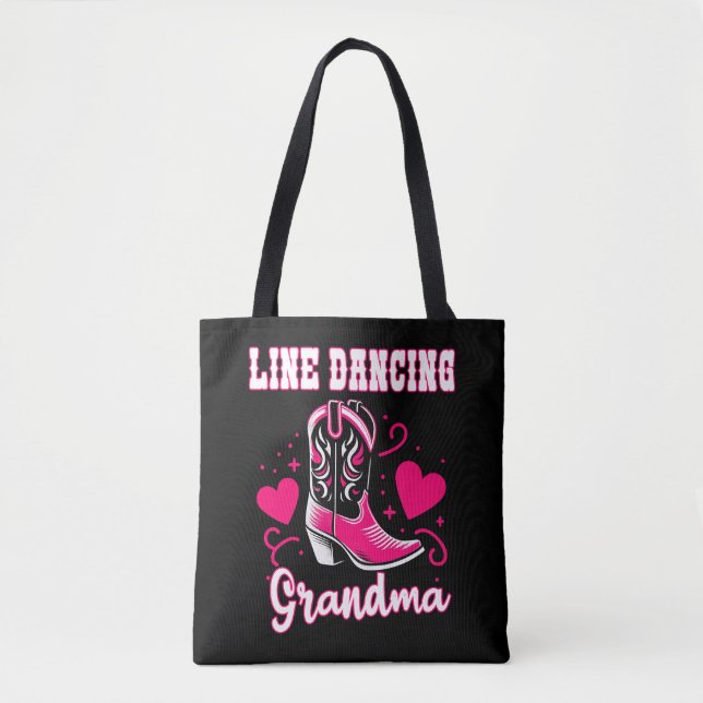 Line Dancing Grandma Gift Tote Bag (Front)