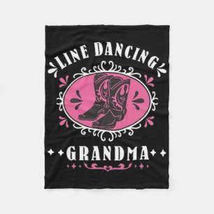 Line Dancing Grandma Line Dancer Country Music Fleece Blanket