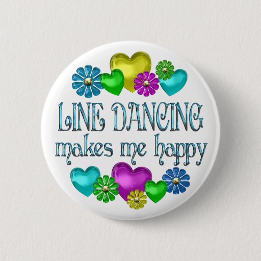 Image of Line Dancing Happinness 6 Cm Round Badge