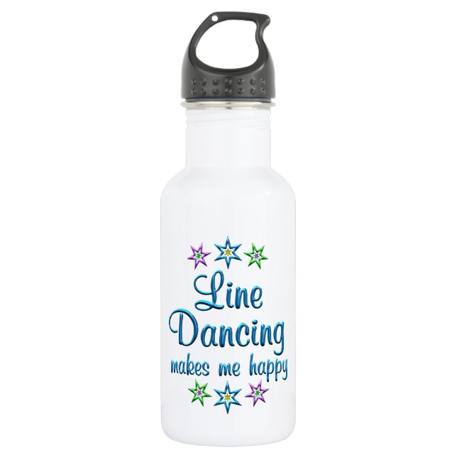 Line Dancing Happy 532 Ml Water Bottle (Front)