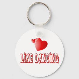 Line Dancing Hearts Key Ring