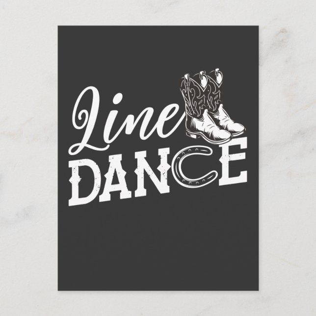 Line Dancing Horseshoe Country Line Dance Postcard (Front)