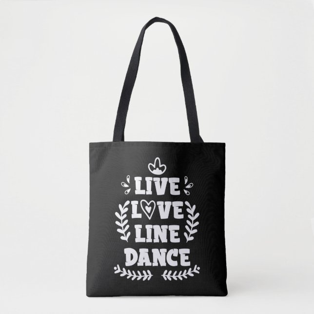 Line Dancing Love Country Western Line Dancer Tote Bag (Front)