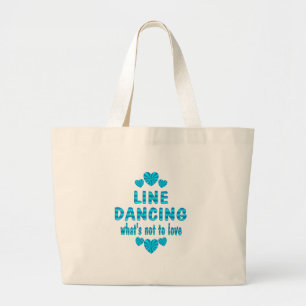 LINE DANCING LOVE LARGE TOTE BAG