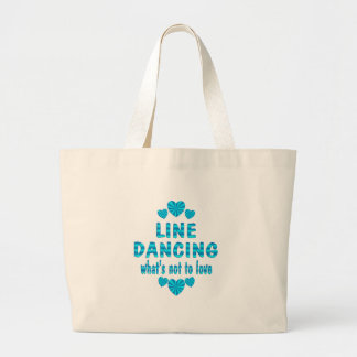 LINE DANCING LOVE LARGE TOTE BAG