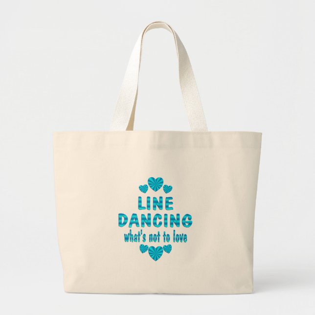 LINE DANCING LOVE LARGE TOTE BAG (Front)