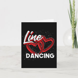 Line Dancing Lover Cowboy Valentines Day Gift Line Card