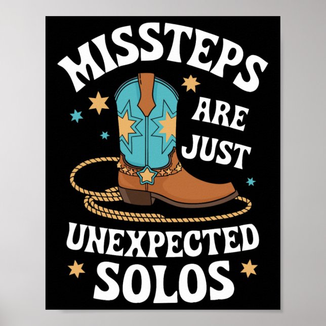 Line Dancing Missteps Are Just Unexpected Solos Li Poster (Front)