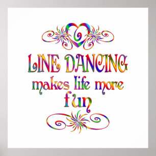 Line Dancing More Fun Poster