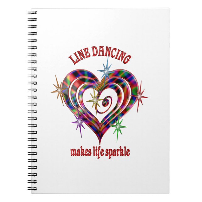 Line Dancing Sparkles Notebook (Front)