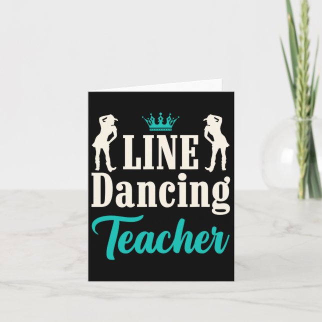 Line Dancing Teacher  Card (Front)