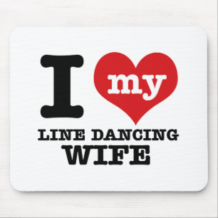 Line dancing Wife Mouse Mat
