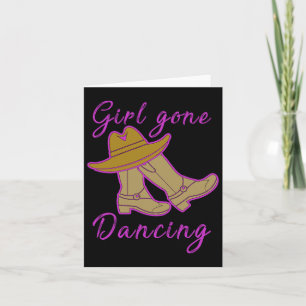 Line Dancing Women Cowgirl Yeehaw Line Dance  Card