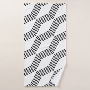 Line diagonal stripe angular bath towel