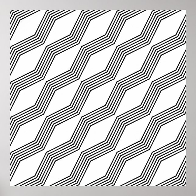 Line diagonal stripe angular poster (Front)